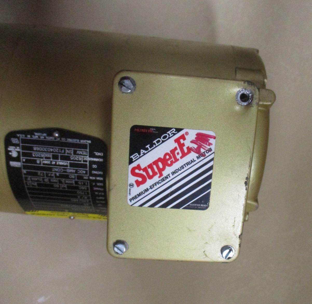 Baldor Motor and Gear Box 1750 RPM Max. Input H.P. 1.1 Ratio 5:1 A9043HM