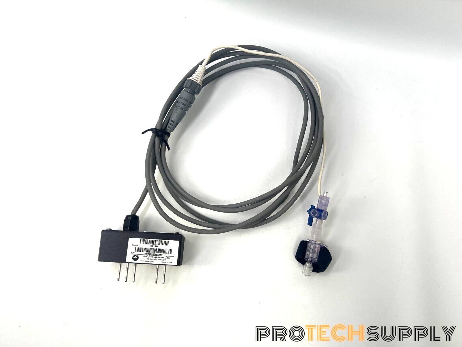 Biopac TSD104A Blood Pressure Transducer w/ Valve Pressure Sensor with WARRANTY