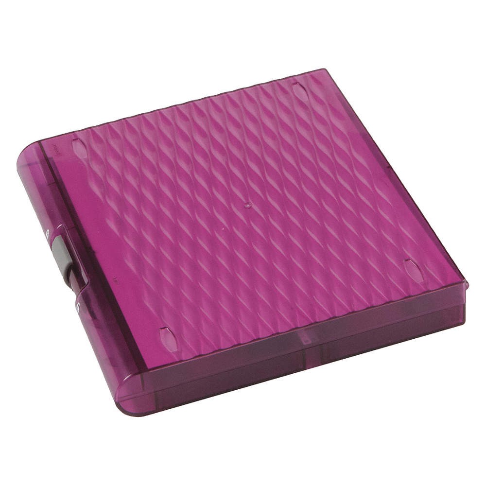 HEATHROW SCIENTIFIC Slide Box,100 Slots,Purple,PK5 55PR54
