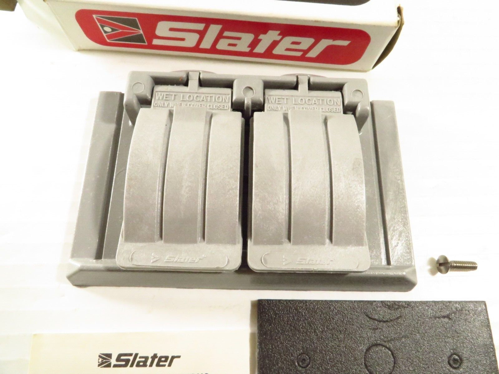 Slater Flip Lid #3780 Weather Resistant Plate With Gasket NOS