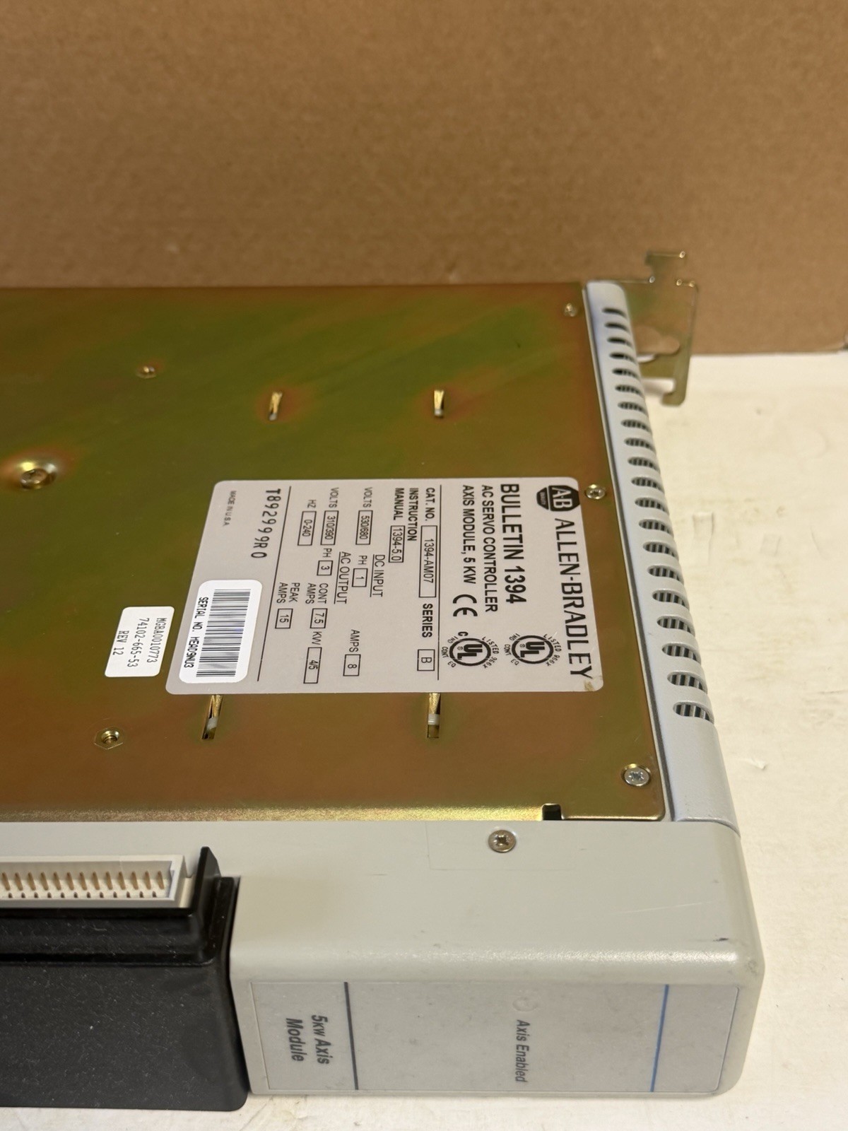 Allen-Bradley 1394-AM07 AC Servo Controller Axis Module 5kW Servo Drive Ser B