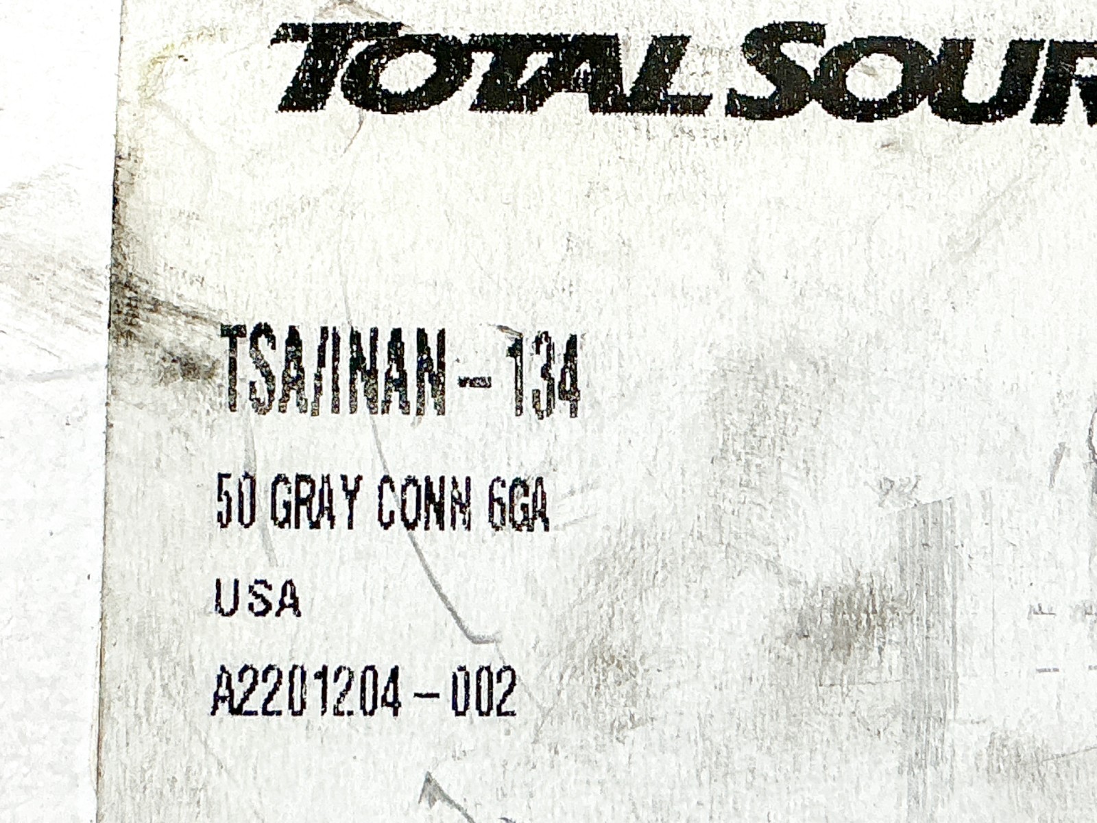 New Total Source SHM TSA/INAN-134 50 Gray CONN 6GA 50A 600V