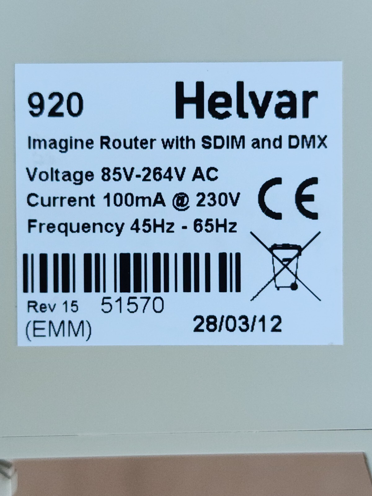 HELVAR 920 DIGIGIM ROUTER APPLICATION CONTROLLER HELVAR 921
