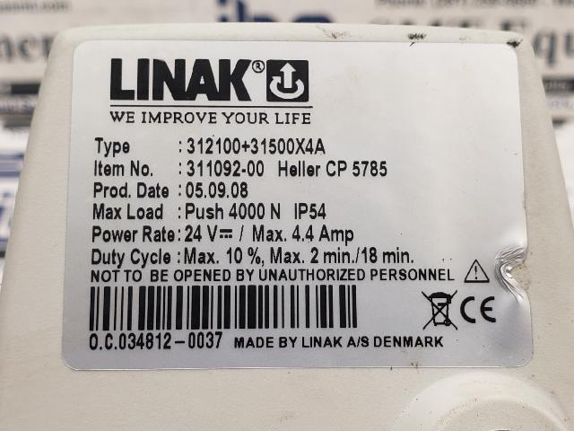 Linak Linear Actuator Hood Lift – 311092-00 – 312100+31500X4A w/Warranty