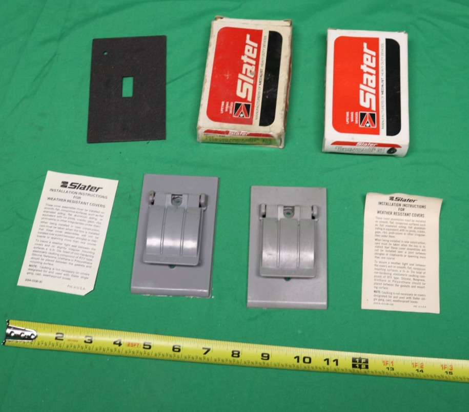 Lot of 2 Unused Slater 3760 3-Postion Single Cover – Damp Locations