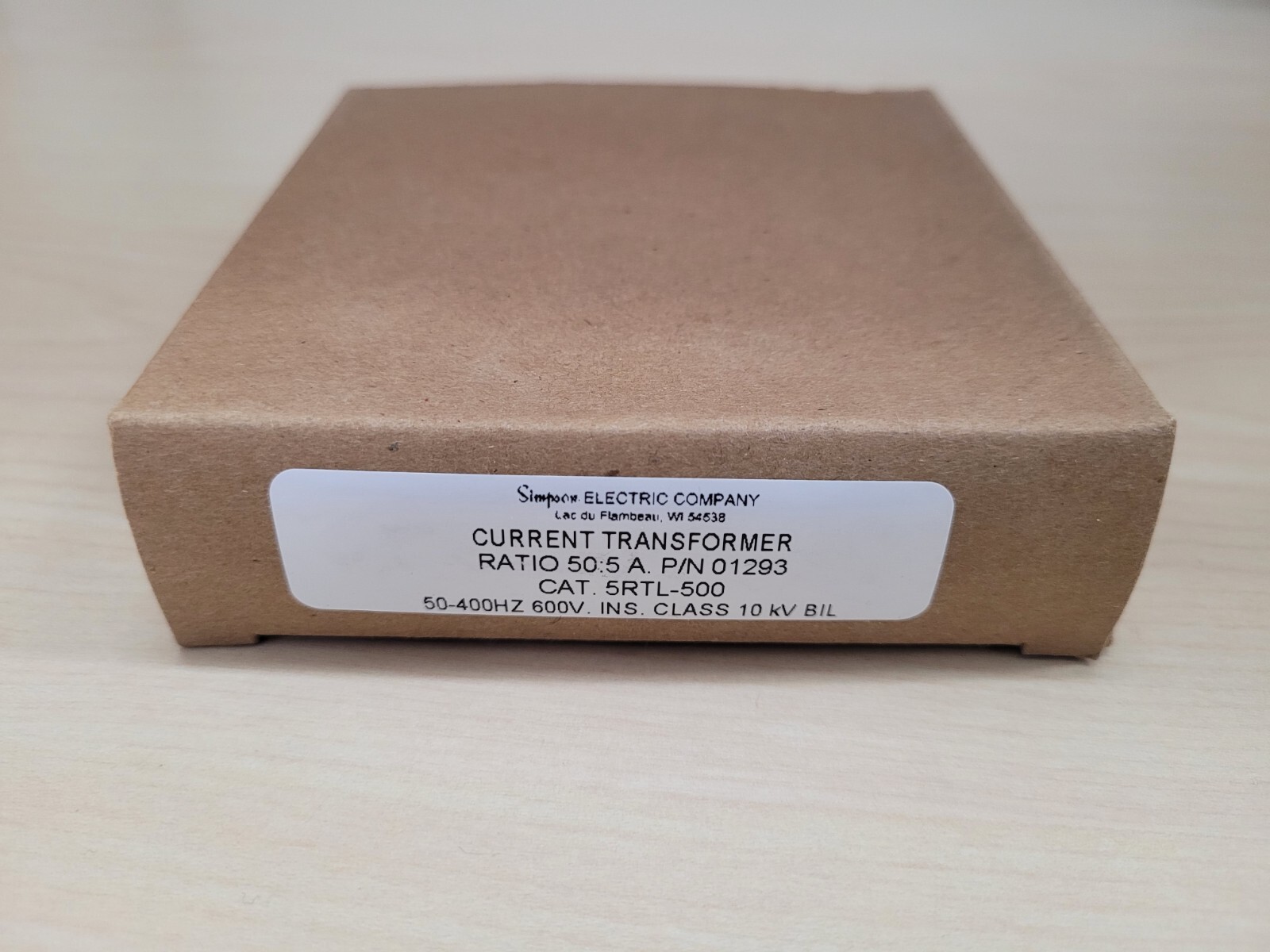 SIMPSON ELECTRIC 01293 CURRENT TRANSFORMER CT SERIES