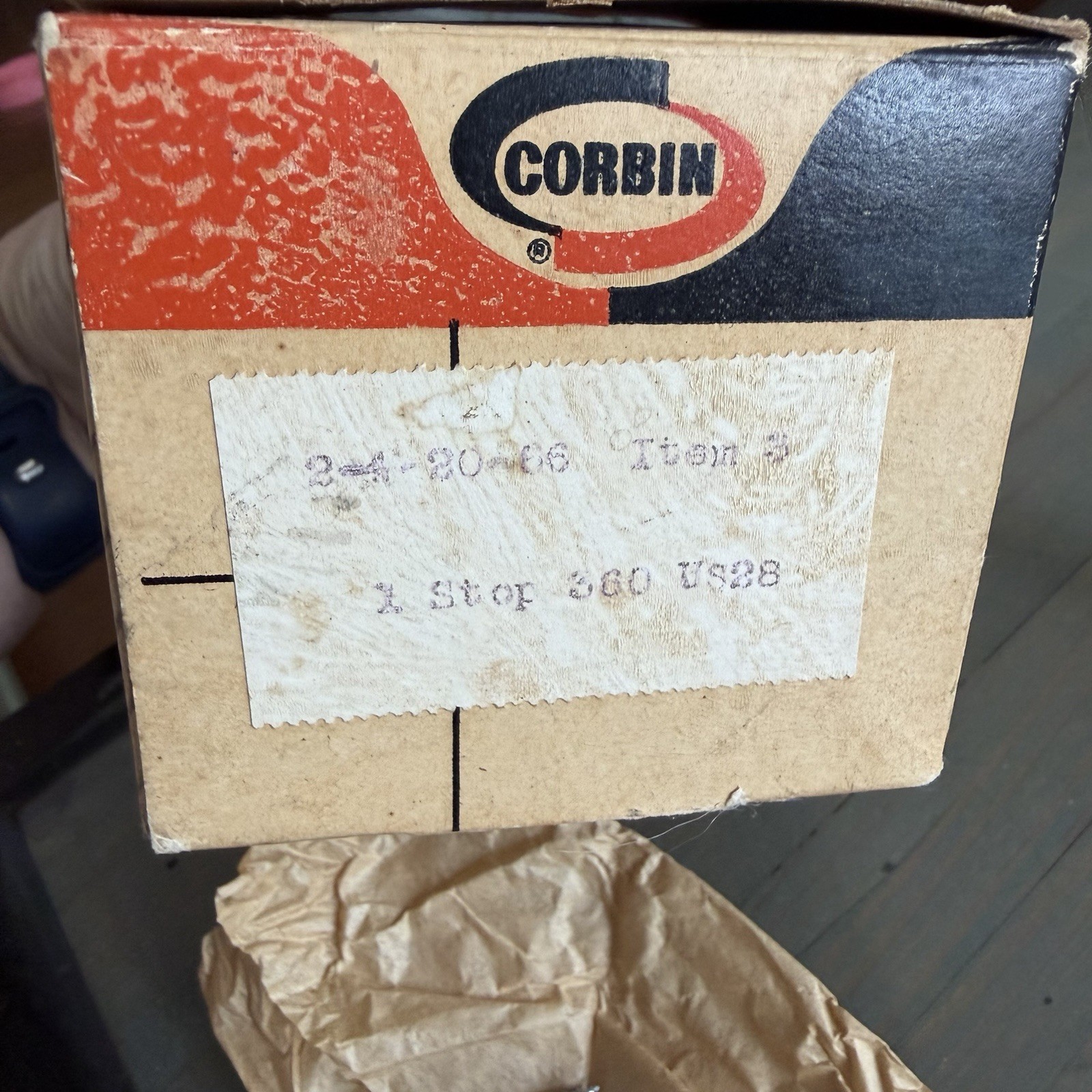 NEW OLD STOCK 60’s in BOX Corbin Doorstop MCM Industrial Model 360 US28