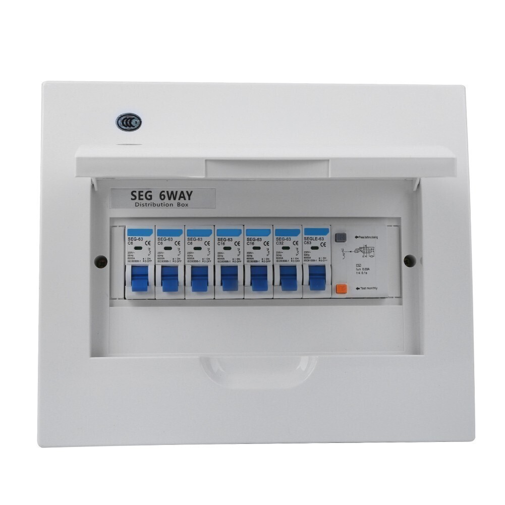 Circuit Breaker Small 6Way Leakage Protection 63A 30mA RCD+4MCB