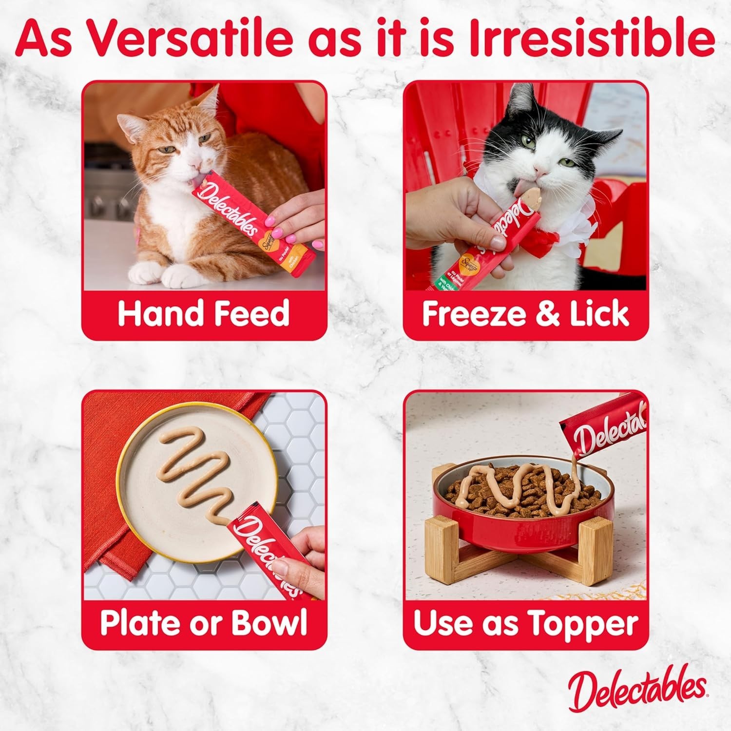 Hartz Delectables Squeeze Up Variety Pack Lickable Wet Cat Treats, 0.5 oz, 96 ct