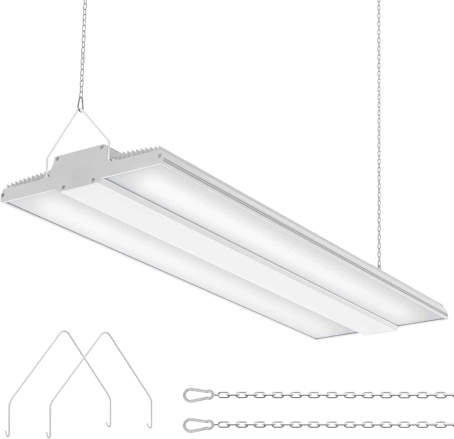 400W LED High Bay Shop Light 60,000LM, 2.2FT High Bay LED Warehouse Light UL Lis