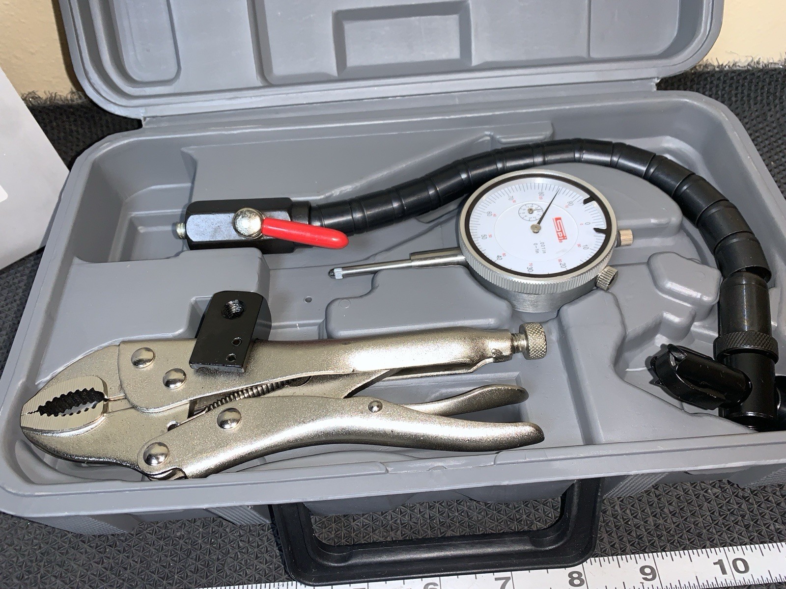 SPI 25-369-0 Brake/Rotor Gage Set w/ clamp, 0 to 1″ Range, 0.001″ Res