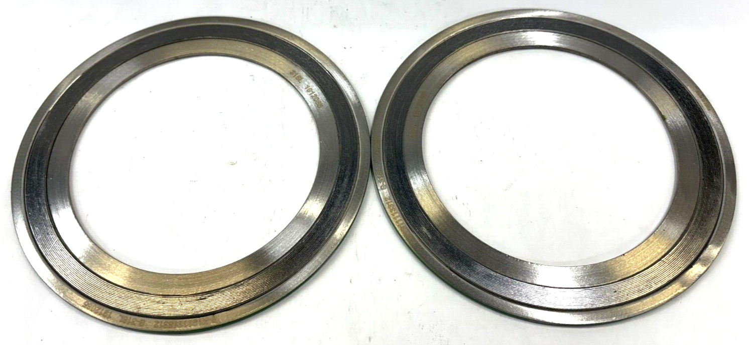 LAMONS SPIRAL WOUND METAL GASKET 6″, ASME, B16.20, FG OAD: 8 3/4″ *LOT OF 2*