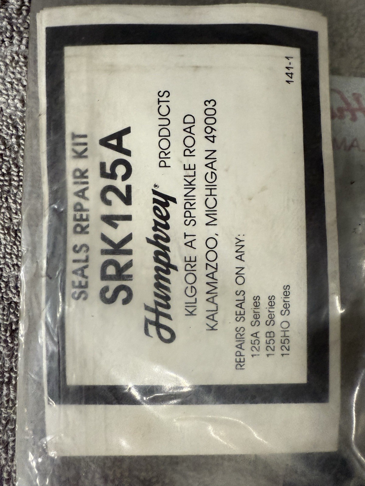 Humphrey SRK125A Repair Kit