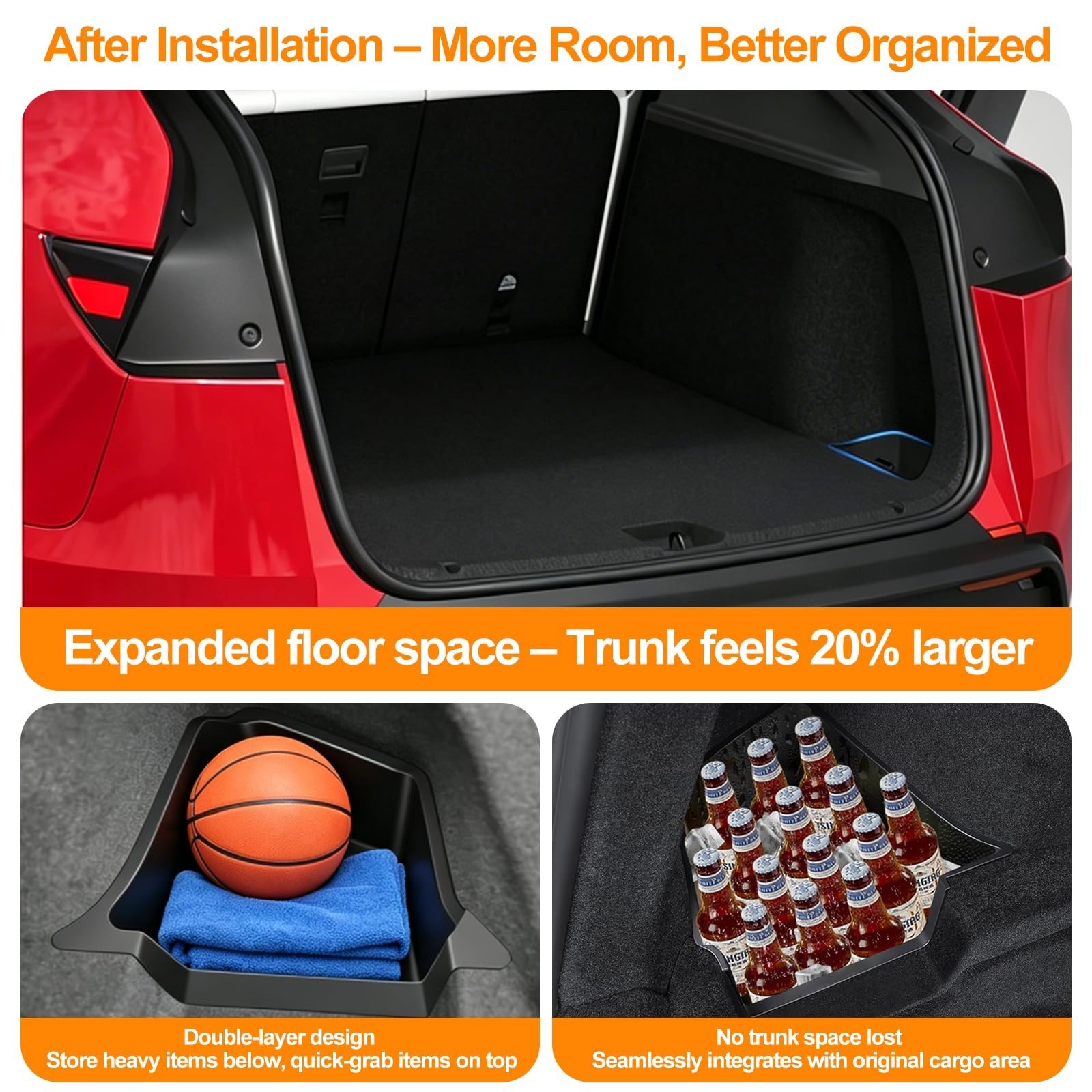 Trunk Storage Bins for 2025 2026 Tesla Model Y Juniper | 2PCS TPE Rear Cargo …