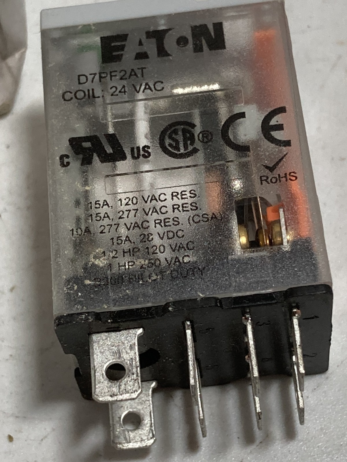 EATON D7PF2AT POWER RELAY 24VAC DPDT NI