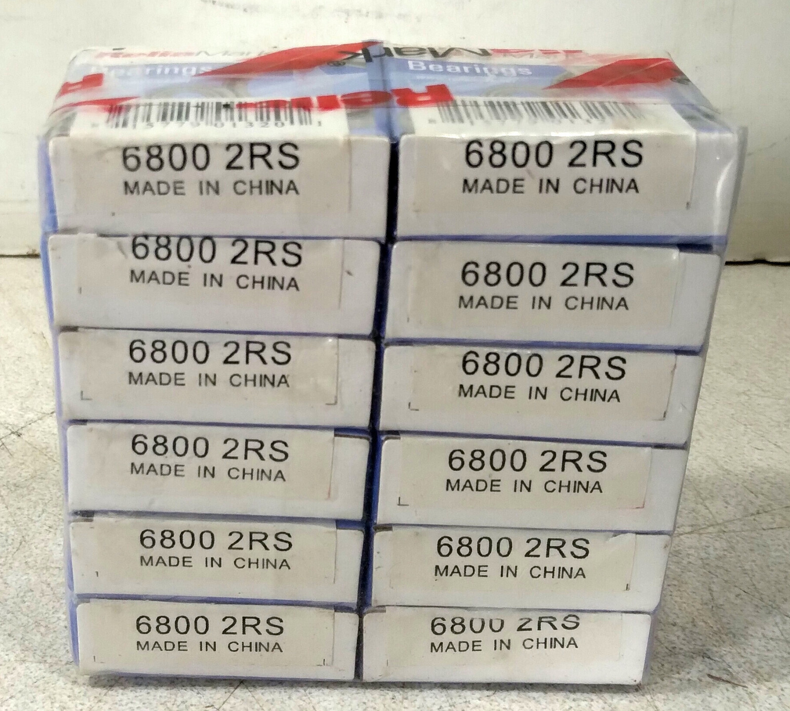 12 NEW RELIAMARK 6800 2RS RADIAL DEEP GROOVE BEARINGS NIB ***MAKE OFFER***