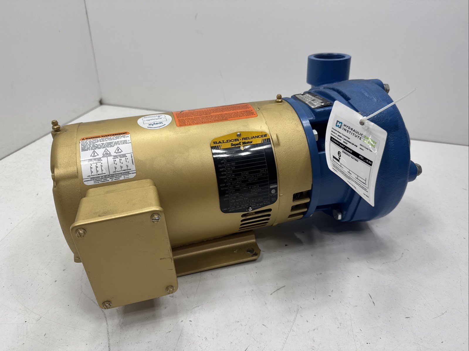 Baldor-Reliance EJMM3158T 3HP Motor w/ Goulds Pump 3BF1HBA0H