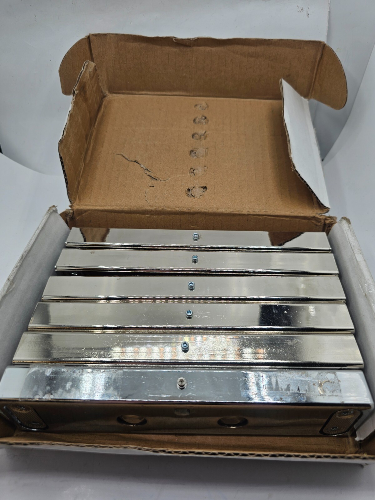 (QTY 6) Expolinc Profile Connector Steel Chrome Finish 6910