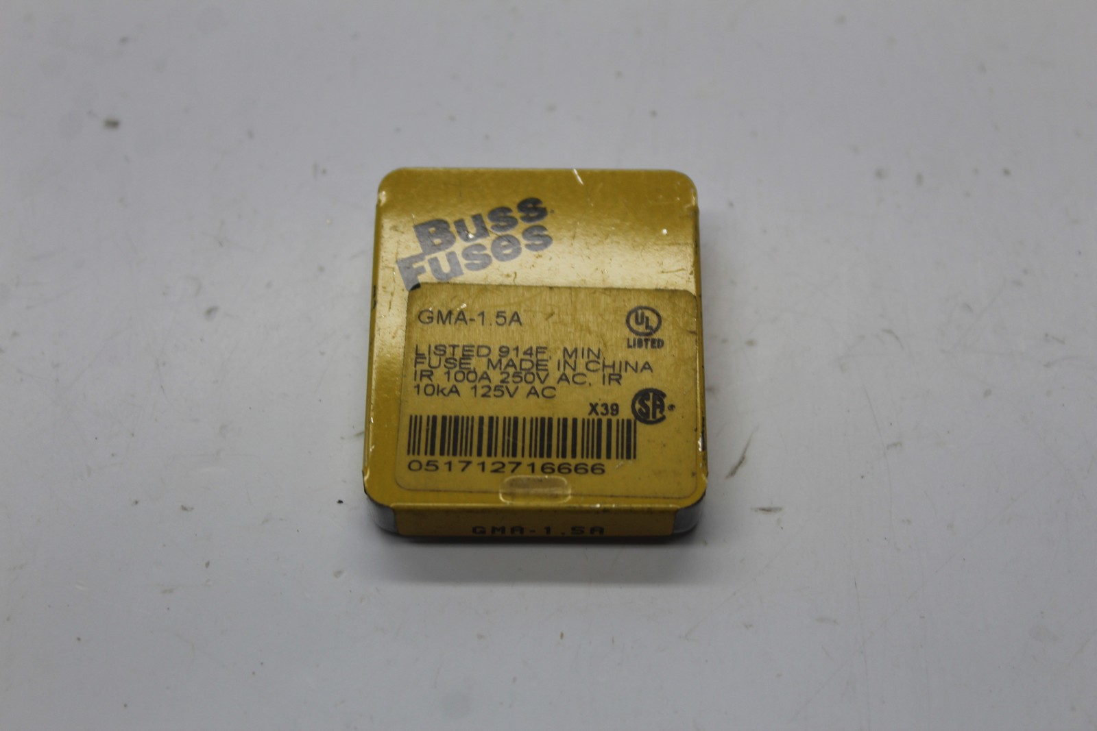 BUSSMANN GMA-1.5A FUSE PKG OF 5 NSMP