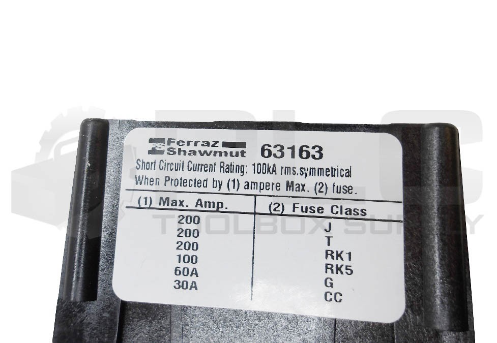 NEW FERRAZ SHAWMUT 63163 POWER DISTRIBUTION BLOCK 3P 600V
