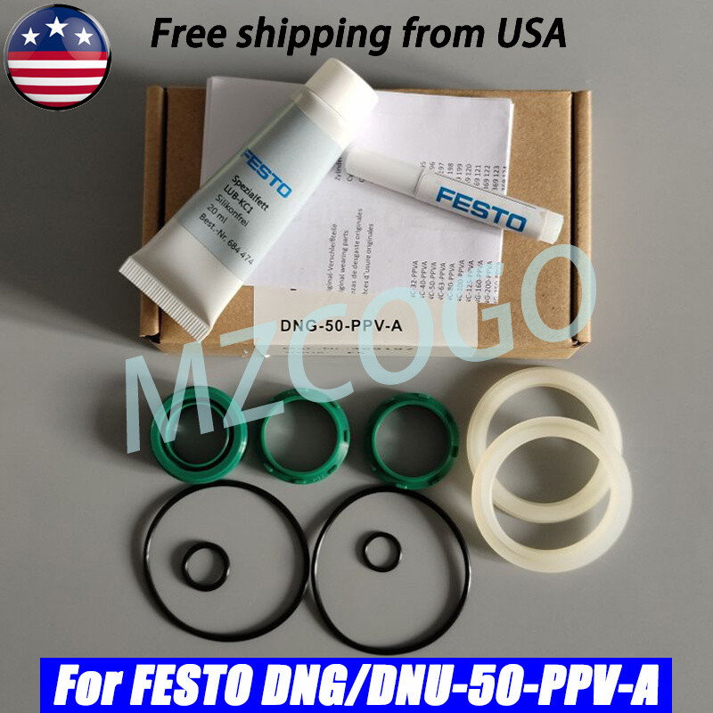 New In Box Cylinder Parts Repair Kit For FESTO DNG/DNU-50-PPV-A shipped from USA