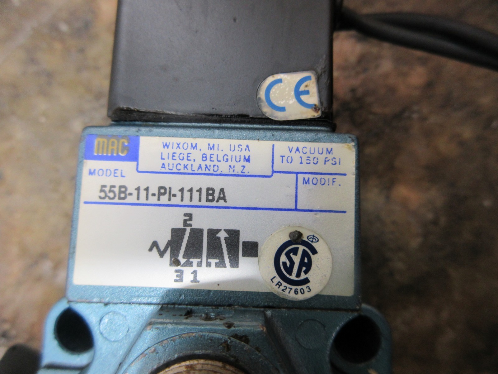 1996 HAAS VF-1 CNC VERTICAL MILL 55B-11-PI-111BA MAC VALVE