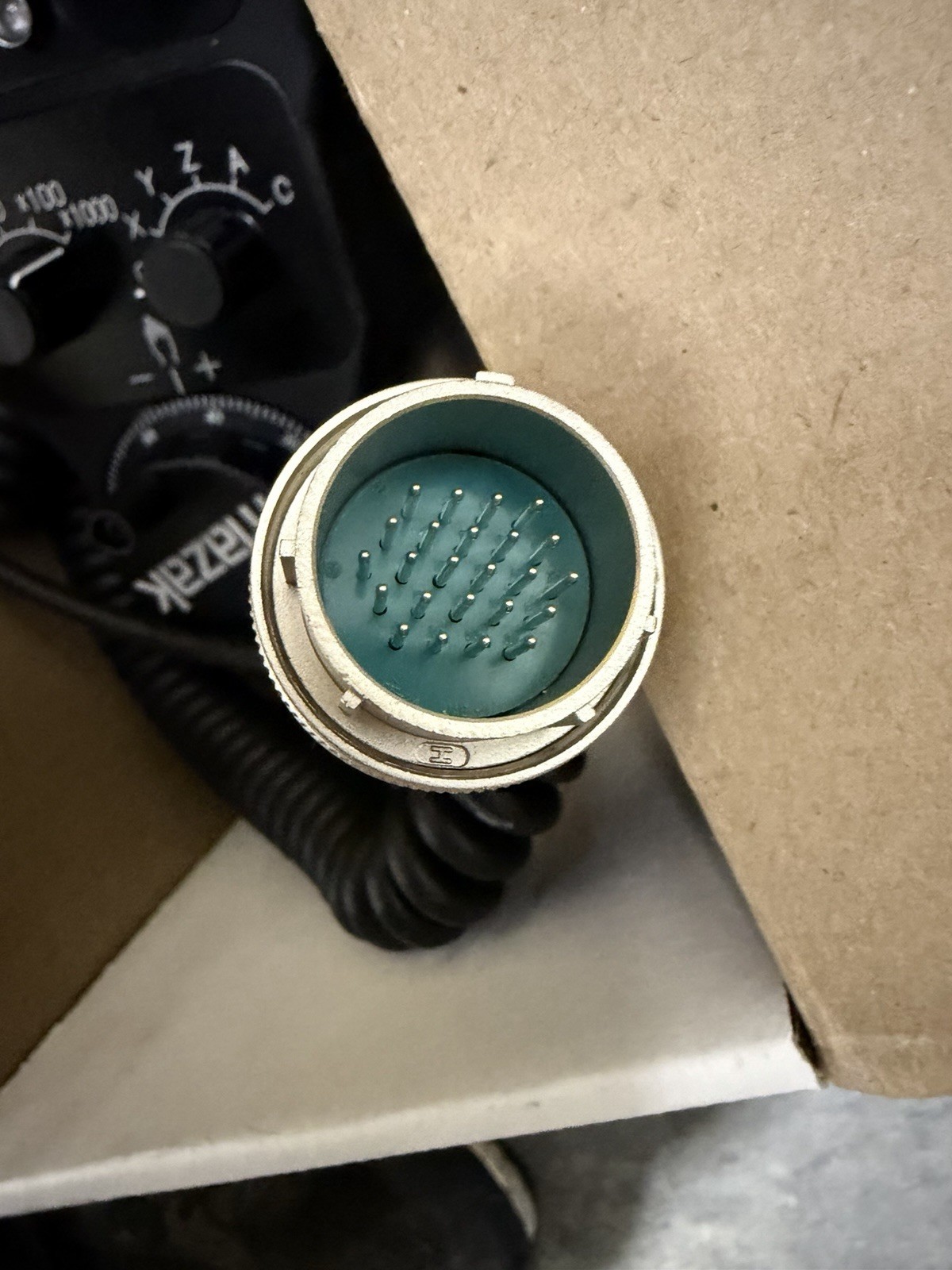 Mazak EAHR-004 CNC Handheld MPG Pendant Handwheel w/ E-Stop Multi-Pin