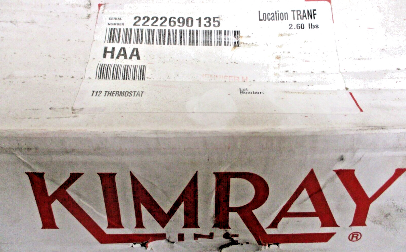 KIMRAY , T-12 THERMOSTAT , 1/2″ MNPT , SURPLUS