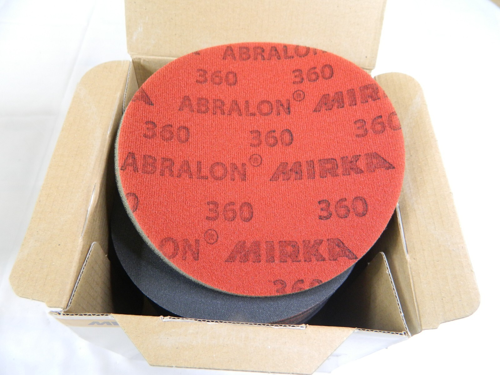 Mirka Abrasives Abralon 6″ 360 Grit Silicon Carbide Hook-and-Loop Discs Qty 20