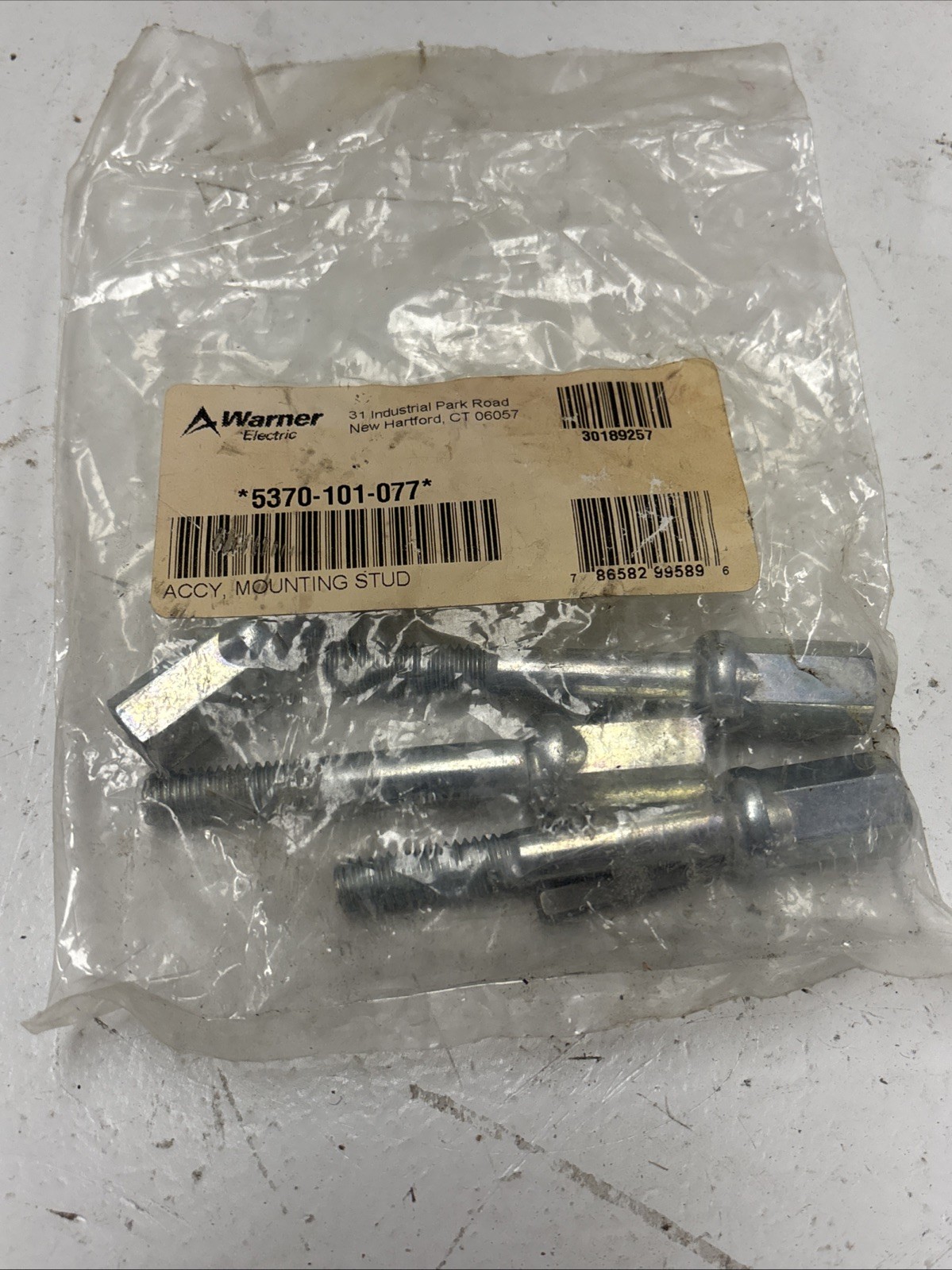 NEW Warner Electric 5370-101-077 Accessory Mounting Stud Kit (4 Studs)