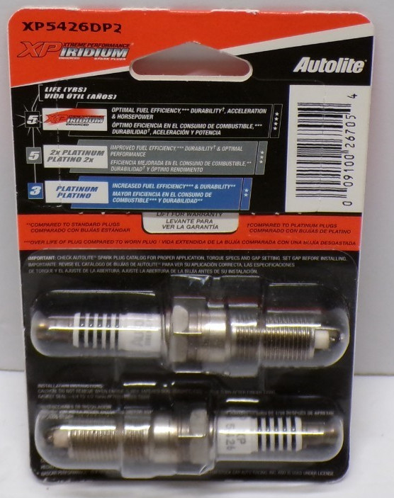 Autolite Spark Plugs XP5426DP2 VJ1 24032012 Pack of 2