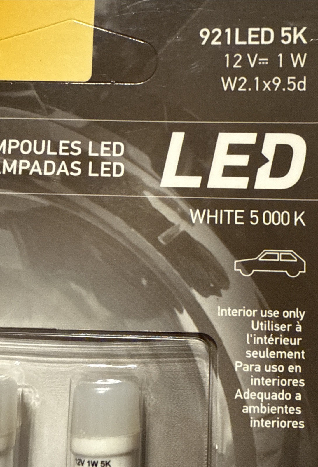HELLA 921LED 5K Bulb Led 921 12V 1W W2.1X9.5D 5000K Pair