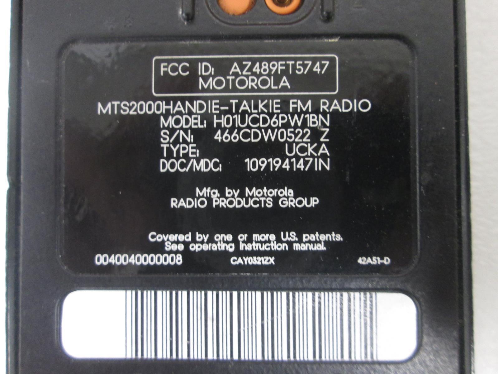MOTOROLA LOT OF 20 H01UCD6PW1BN RADIO ONLY TYPE UCKA RDUA