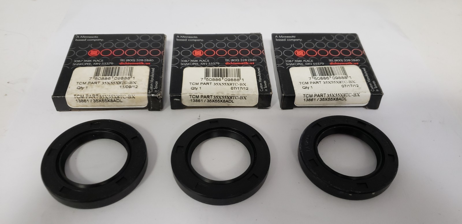 TCM 35X55X8TC-BX (13861) OIL SEAL, 35X55X8ADL (LOT OF 3) NIB