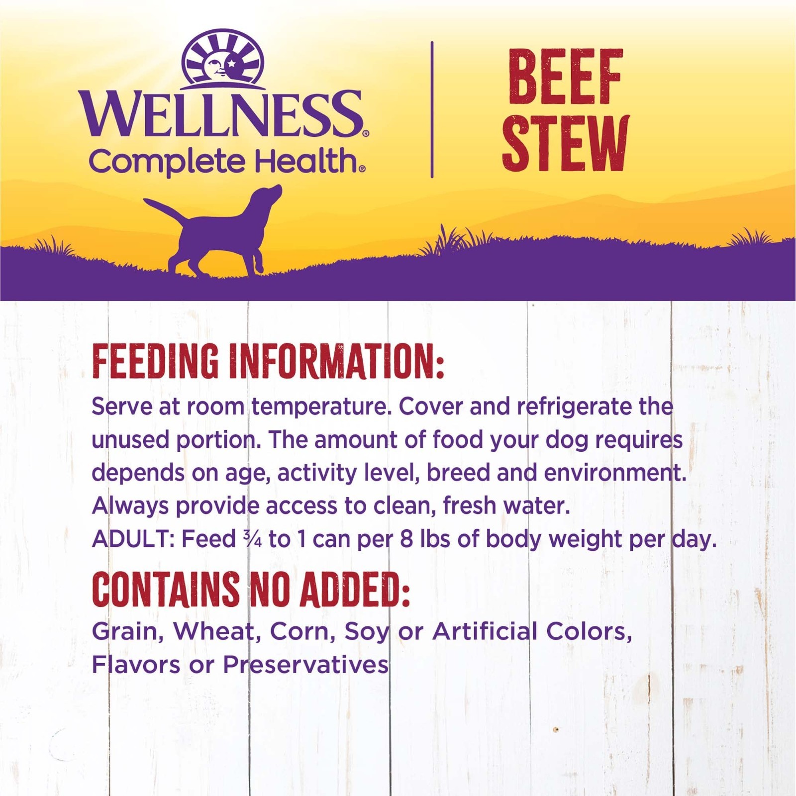 Wellness® Stews All Life Stage Wet Dog Food – Natural, Beef, 12.5 oz – 24 count