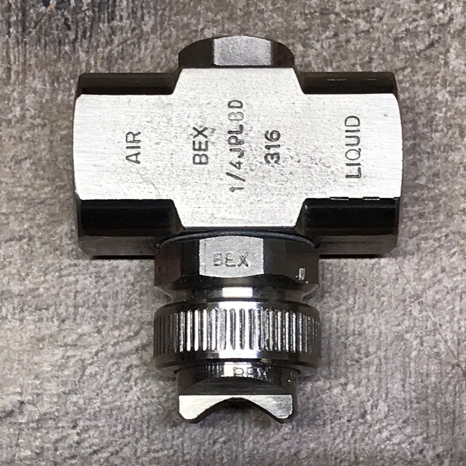 BEX 1/4JPLBD Air Atomizing Spray Nozzle Liquid Cap JL1650 Air Cap JPT15 *316 SS*