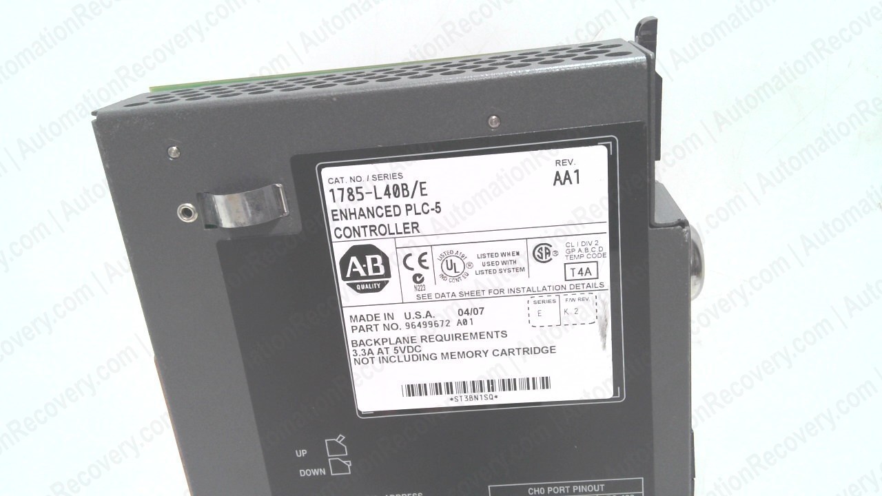 ALLEN BRADLEY 1785-L40B/E – SERIES E, ENHANCED PLC-5 CONTROLLER #353012