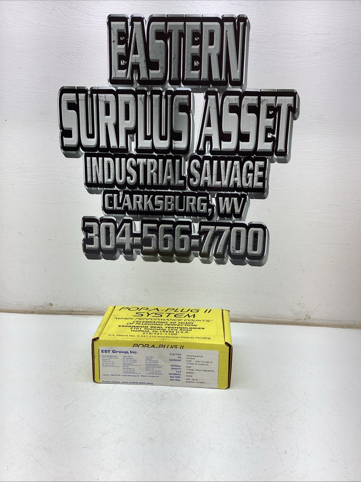 EST Group Inc Pop-A-Plug II Kit P2-540-B NIB Sealed
