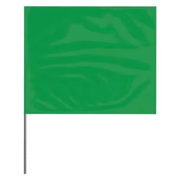 Presco Marking Flag, PVC, Solid, 4″ L., 100 PK 4536G-200 Presco 4536G-200 PVC