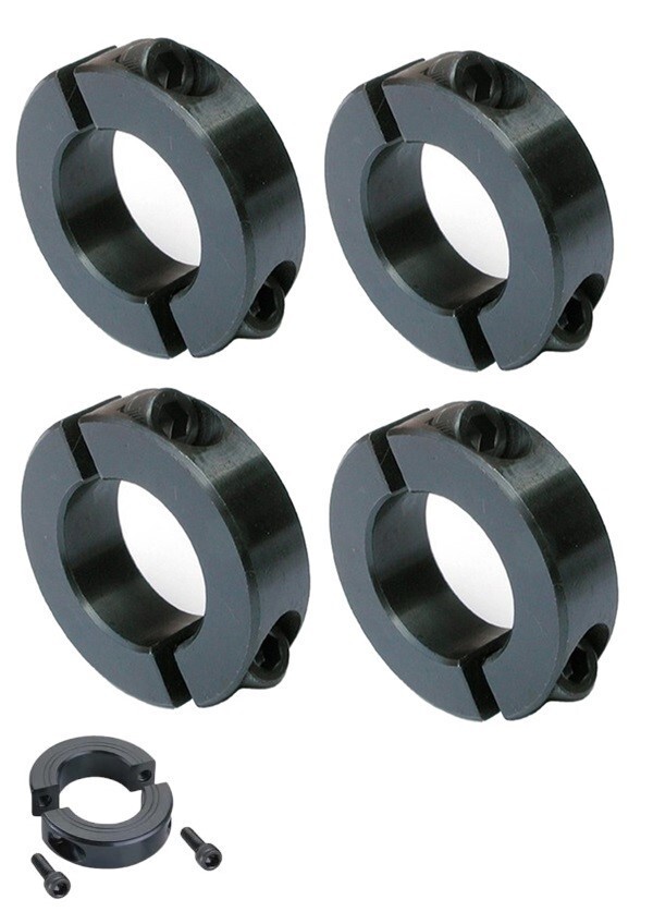 4-Pack 3/4″ Bore Double Split Shaft Locking Collar Black Oxide Finish