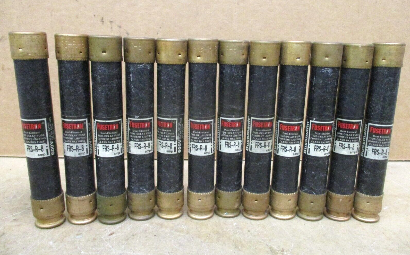 Cooper Bussmann Fusetron FRS-R-8 Fuse Lot of 12 Pieces 48221ISU