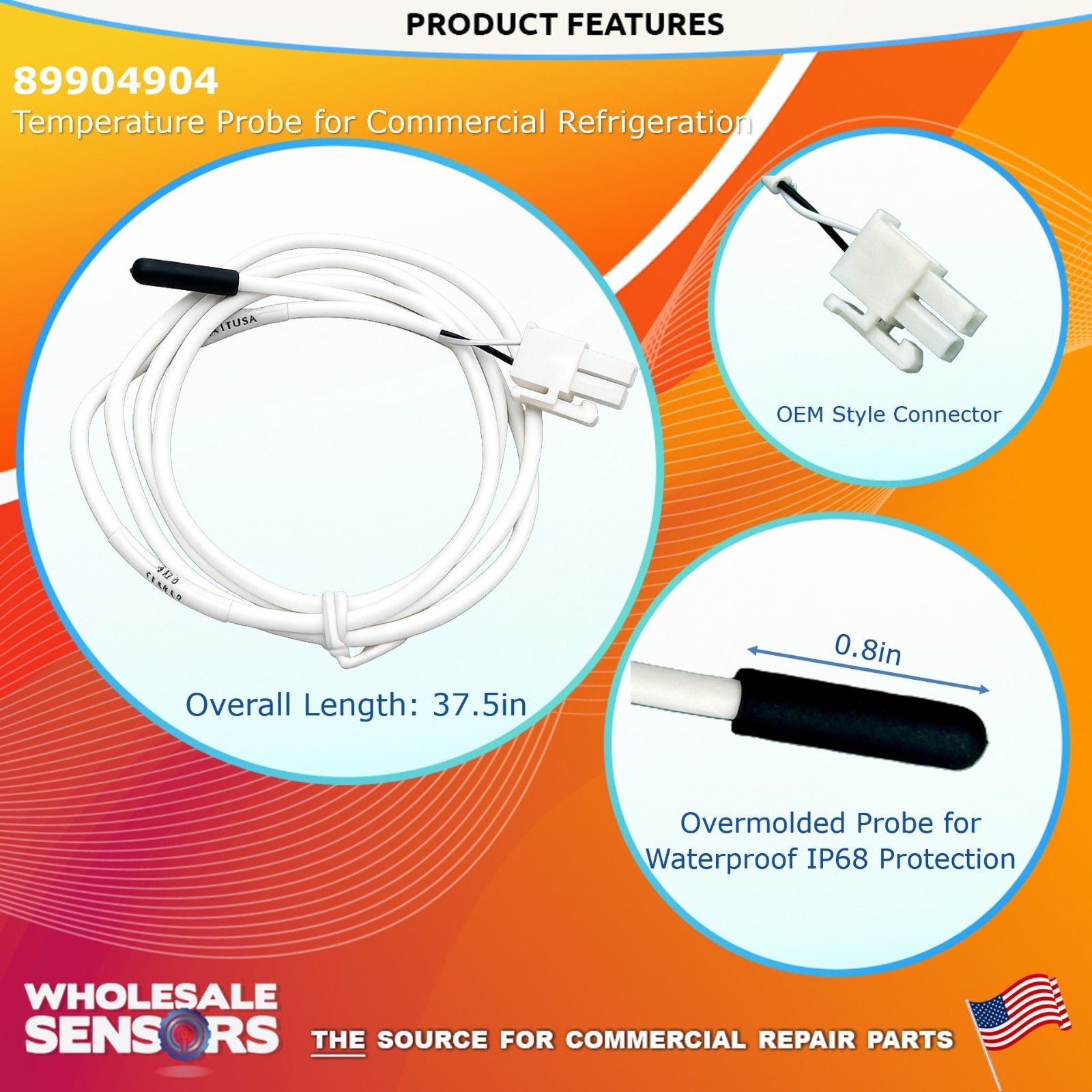 Replacement Heatcraft 89904904 Sensor Kit, Bohn Beacon II, Made in The USA &