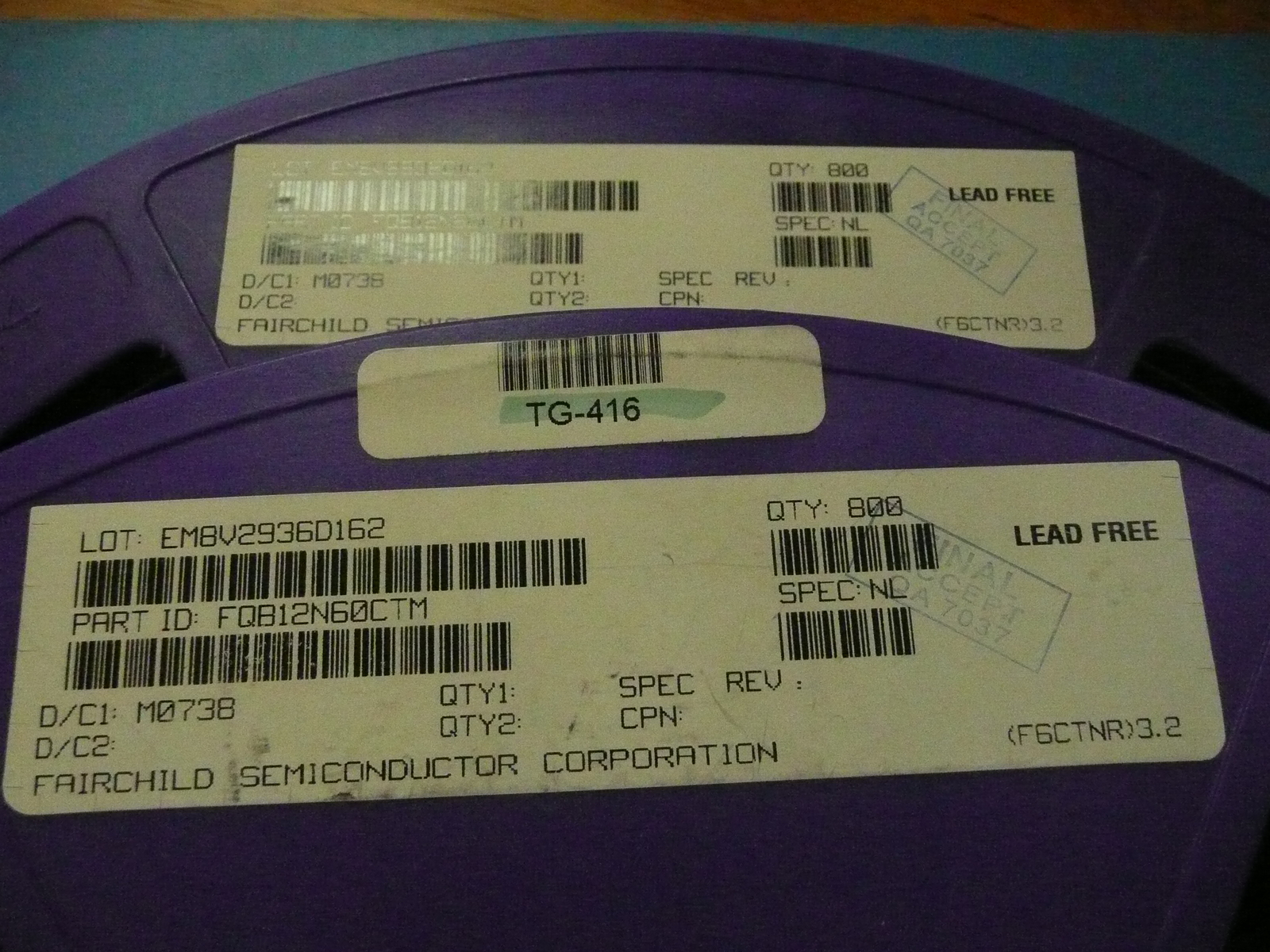 FSC FQB12N60CTM Qty of 11 per Lot FSC FQB12N60CTM