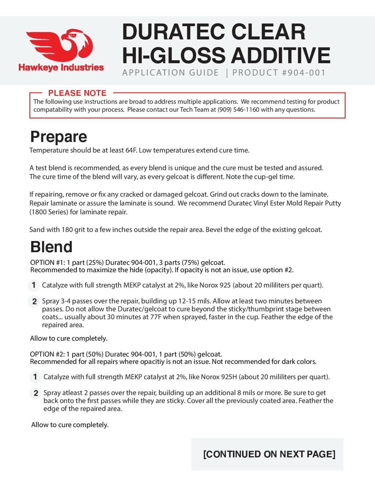 904-001 Duratec Clear Hi-Gloss Additive For Gelcoat (Gallon)