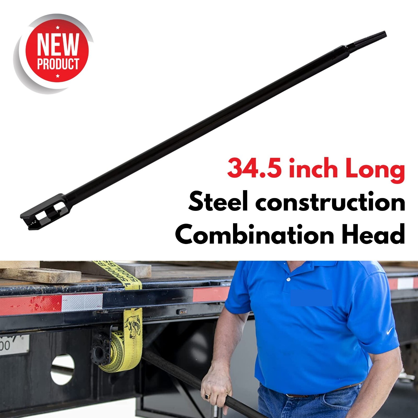 Winch Bar Square Head for Tightening Chains/Strap Cargo Flatbed Truck Trailer