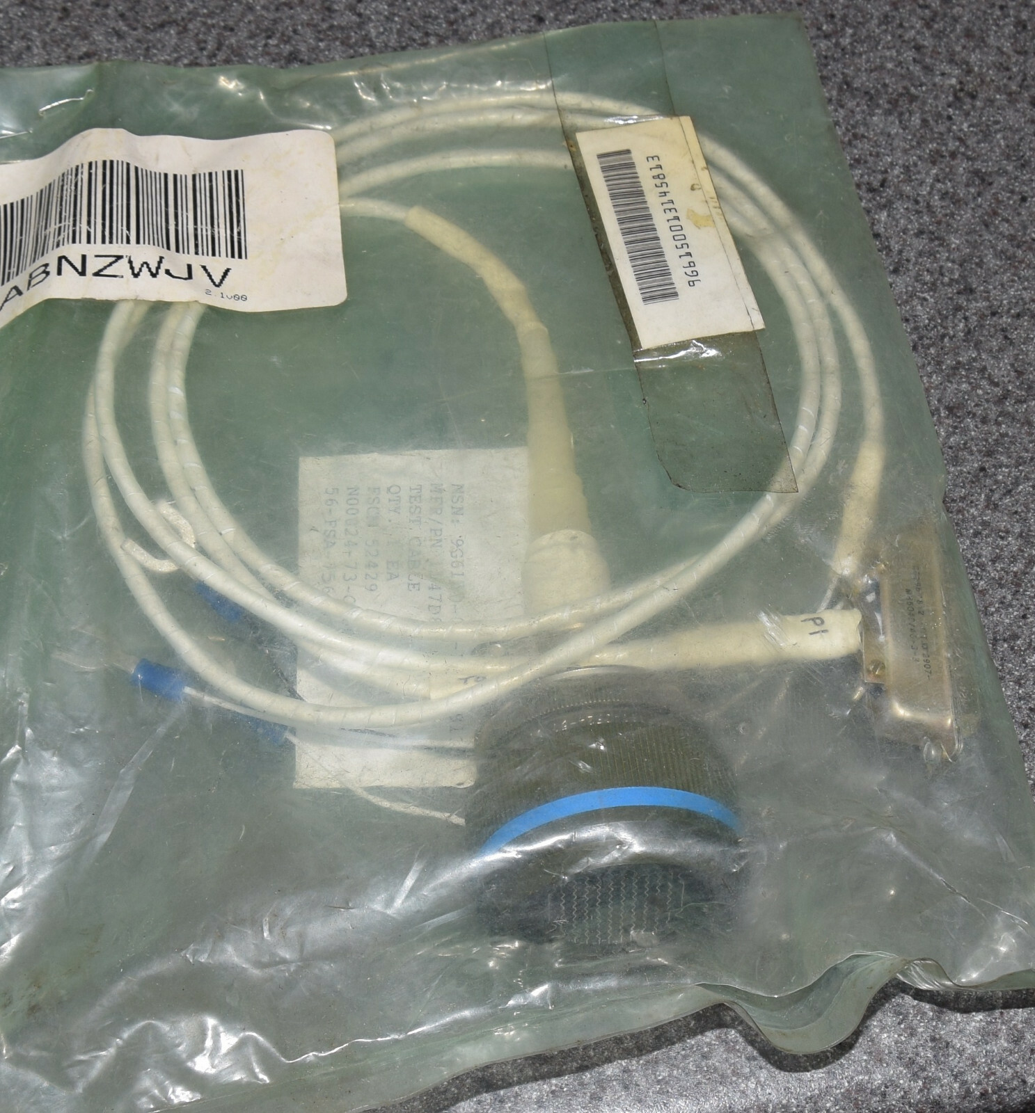 MILITARY SPECIAL PURPOSE TEST CABLE 1147D89 6150-01-314-5813