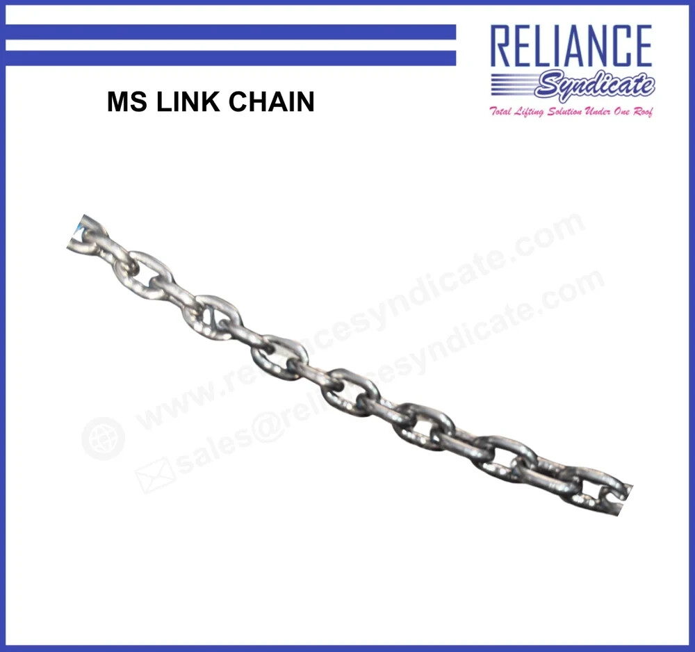 Mild Steel Link Chain, 6 mm Thickness Heavy-Duty Chain for Lifting, Rigging