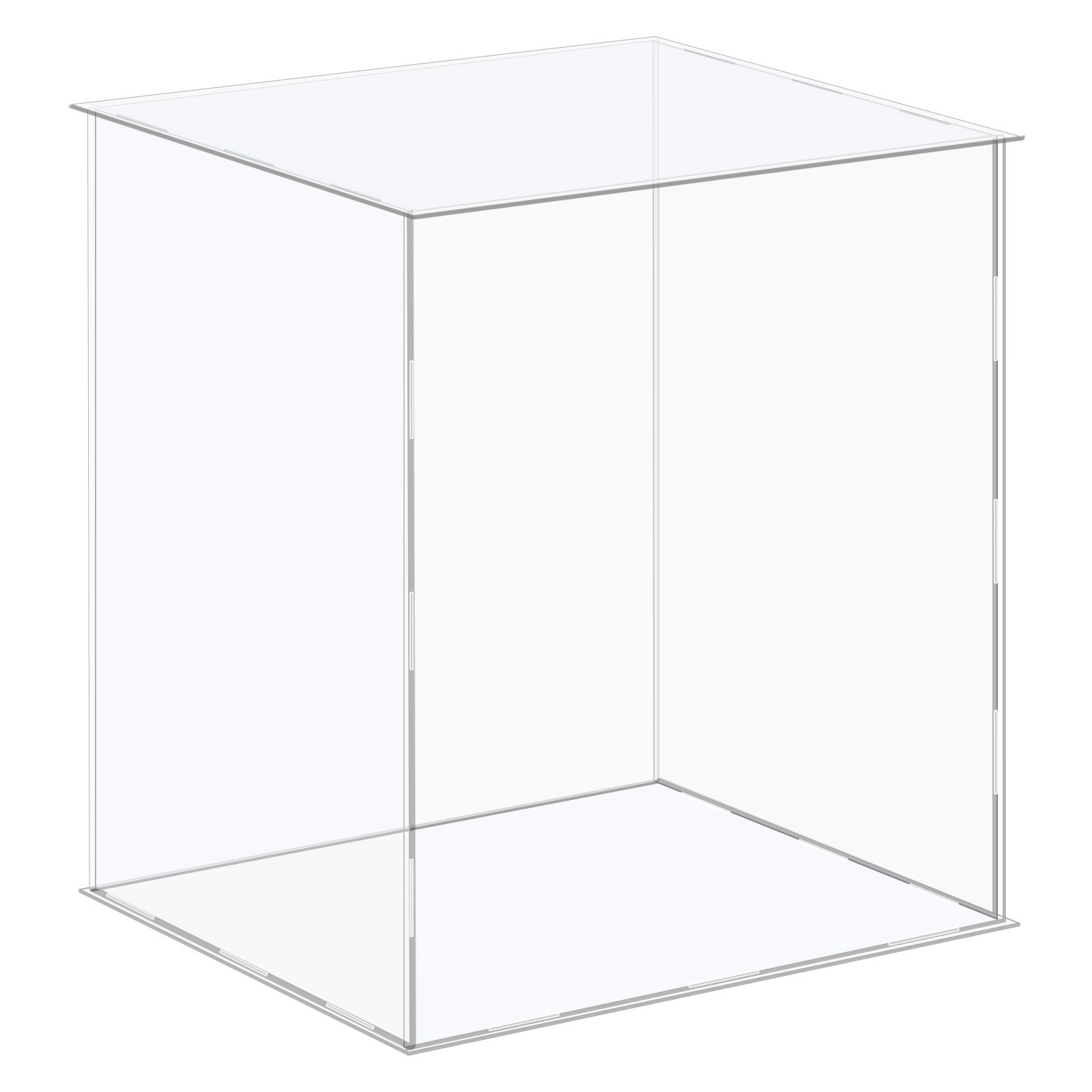 Acrylic Display Case Plastic Box Cube Storage Box Clear 31x31x41cm