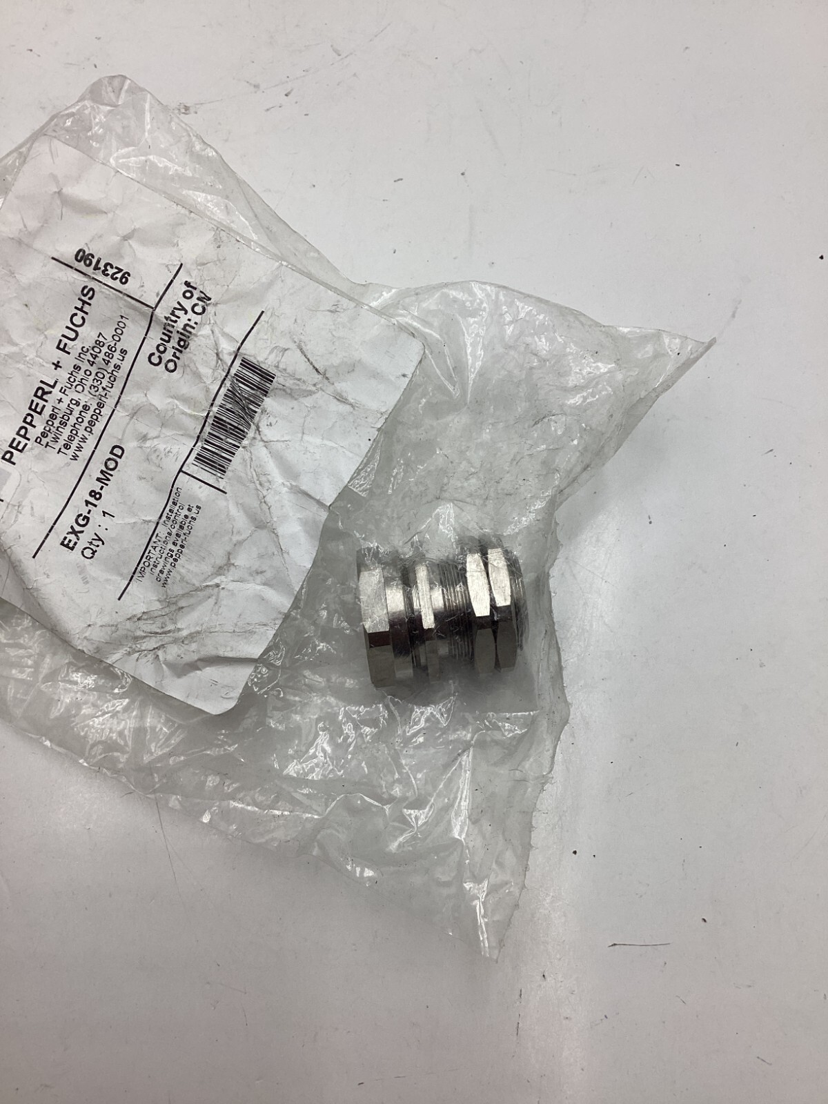 Pepperl + Fuchs EXG-18-MOD Mounting Aid Threaded Pipe Clamp For M18 Sensor