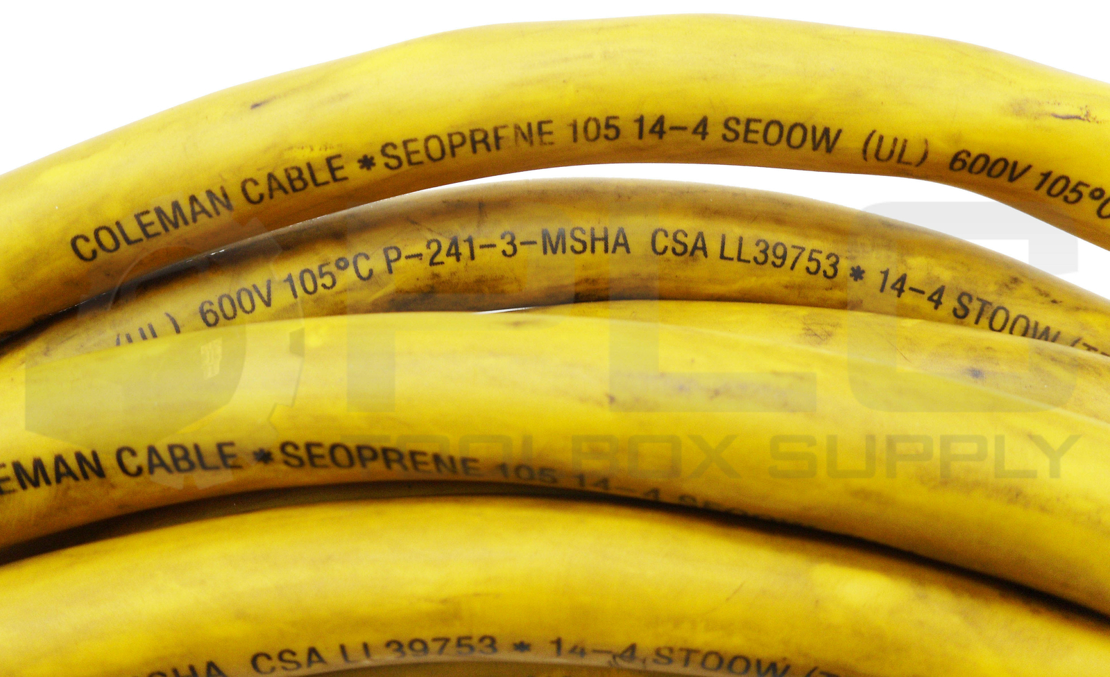 COLEMAN P-241-3 CABLE 14-4 SEOW 600V CSA LL39753 P-241-3-MSHA APPROX. 27′